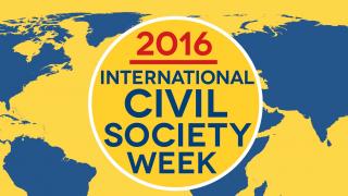 UNA-UK rallies support for 1 for 7 Billion at International Civil Society Week 2016