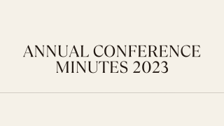 ANNUAL CONFERENCE MINUTES 2023