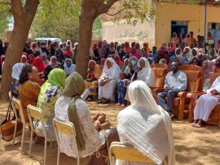 The In Their Hands exhibition in Kadugli, Sudan (South Kordofan) featured a conversation on women’s participation at a girls’ secondary school