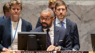 James Cleverly, Secretary of State for Foreign, Commonwealth and Development Affairs of the United Kingdom and President of the Security Council for the month of July, chairs the first ever Security Council meeting on artificial intelligence (AI).